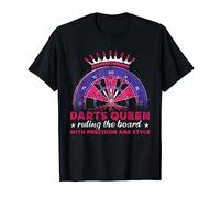 Darts Queen Ruling The Board With Precision And Style Women T-Shirt