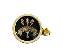 Darts Runner Up (C) Gold Plated Domed Lapel Pin Badge in Gift Bag