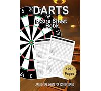 Darts Score Sheet Book: Cool Darts Score Keeping Book, 6" x 9", 100+ pages, 2 per Page, Great for all Ages!