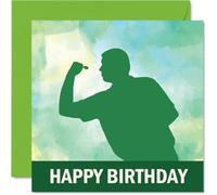 Darts Sport Birthday Cards - Boys in Sports - Happy Birthday Card for Boy Son Brother Grandson Nephew Uncle Cousin, 145mm Bday Greeting Cards