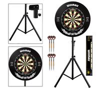 Darts Stand With Winmau Blade 6 Dartboard, Surround and Darts