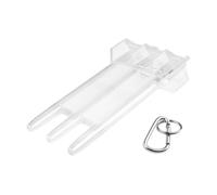 Darts Storage Box - Transparent Dart Holder, Wallet with Darts Case | Includes Tip Darts, Extra Darts Tips and Feathers for Storage, White/Dark Grey , Consulte la descripción, See description