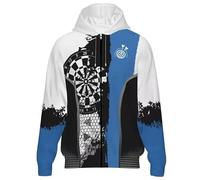 Darts Throw Game 3D Printed Full Zip Up Hoodies Women's Men's Jacket Dart Turntable Long Sleeve Hooded Sweatshirt Tops with Pockets