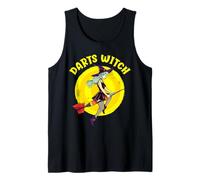 Darts Witch Funny Dart Broom Halloween Tank Top