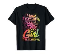 Darts Women Gift Arrows Field Team Play Like a Girl Darts T-Shirt