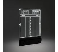 Dartshopper - Acrylic Light Up Scoreboard, 30x20 cm, Incl. Whiteboard, Marker (2) & Hanging System, Battery Operated - Battery Not Included
