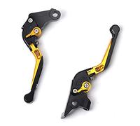 Dartsz For Yamaha YZF R3 2015 2016 2017 2018 Laser Logo CNC Motorcycle Accessories Adjustable Folding Extendable Brake Clutch Lever Aluminum (Color : Gold black)