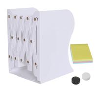 DARUITE Metal Bookends, Adjustable Book Holder, Heavy Duty Bookend, Book organiser for School,Home,Office(White)