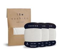 Daruma Sashiko Thread Card Rolls Set of 3 (43.7 Yards x3) - Sewing & Embroidery, Includes Manual and Gift Packaging (Thin, Ecru)