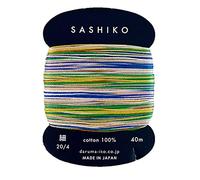 Daruma Sashiko Thread - Japanese Embroidery & Quilting - Thin Weight - 40m (Variegated # 502 - Pastels)