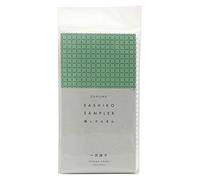 Daruma Yokota Sashiko Cloth Sashiko Fabric - Pre-Printed Sashiko Sampler - White with English Instruction Inside (Lattice Pattern)