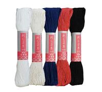 Daruma Yokota Sashiko Thread 5 Skein Essential Color Set (Thick Sashiko Thread - Futo)