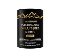 Darussalam Pure Himalayan Shilajit Gold Gummies, 3000mg, Extra Strength Energy Formula, 60 Gummies, Vegan, Gluten-Free, Halal