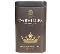 DARVILLES of WINDSOR - 100g Tin of ENGLISH BREAKFAST Loose Leaf Black Tea - Importers, Blenders & Packers of Fine Teas & Infusions since 1860 - (1 x 100g Caddy Tin)