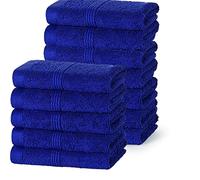 DARWEN STAR 100% 12 Pack Face Cloths 30x30 cm 100% Cotton - Soft Wash Cloth Towels, Highly Absorbent & Quick Dry Flannel Face Towels, Baby Wash Cloths, Bathroom, Gym & Kitchen Use (Royal Blue)