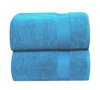 DARWEN STAR 2 X Super Jumbo Bath Sheets 90 x 180 cm Premium 100% Egyptian Cotton Extra Large Bath Sheet Towel Set Highly Absorbent & Quick Dry Hotel Quality Towels (Aqua)