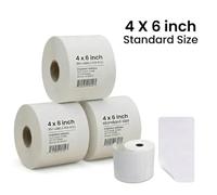 DARWEN STAR 4x6 Thermal Labels Roll, 100x150mm Shipping Stickers for Desktop Printer, Perforated Strong Adhesive Label for Competible Printers (2 Roll (700 Labels))