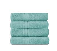 DARWEN STAR Bath Towel Set, 100% Luxury 2 x Cotton towels, 500 GSM Bath Sheet, Super Soft, Highly Absorbent and Quick Dry towel, Large Bath Towel, Bathroom Accessory Set (Duck egg, 2)