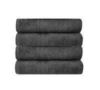 DARWEN STAR Bath Towel Set, 100% Luxury 2 x Cotton towels, 500 GSM Bath Sheet, Super Soft, Highly Absorbent and Quick Dry towel, Large Bath Towel, Bathroom Accessory Set (Black, 2)