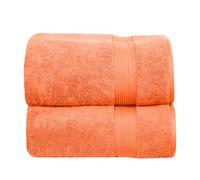 DARWEN STAR Big Bath Towel 80x140 cm - 100% Cotton Large Bath Sheet, Soft Absorbent & Quick Dry Towels, Thick Bathroom Towels for Home, Gym & Spa Use(Orange)