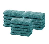 DARWEN STAR Flannel Face Cloth (30 x 30 cm) Soft Egyptian Cotton Face Cloths set,Highly Absorbent Quick Dry Makeup Remover Fingertip Face Cloth Towels (Kingfisher, 24)