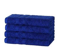 DARWEN STAR Hand Towels - Pack of 4 100% Egyptian Cotton 500 GSM Premier Quality Quick Dry Multipurpose Super Soft & Absorbent 50 x 85 cm (Royal Blue)