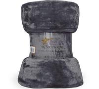 DARWEN STAR- Luxury Faux Fur Throw, Mink fleece throw Blanket/Sofa Throw/Bed Throw, Soft & Warm Blanket- Double &King (Double(150 x200cm), Grey)