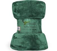 DARWEN STAR- Luxury Faux Fur Throw, Mink fleece throw Blanket/Sofa Throw/Bed Throw, Soft & Warm Blanket- Double &King (Double(150 x200cm), Forest Green)