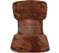 DARWEN STAR- Luxury Faux Fur Throw, Mink fleece throw Blanket/Sofa Throw/Bed Throw, Soft & Warm Blanket- Double &King (King(200 x 240cm), Brown)