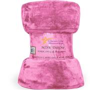 DARWEN STAR- Luxury Faux Fur Throw, Mink fleece throw Blanket/Sofa Throw/Bed Throw, Soft & Warm Blanket- Double &King (Double(150 x200cm), Blush Pink)