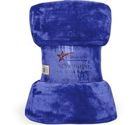 DARWEN STAR- Luxury Faux Fur Throw, Mink fleece throw Blanket/Sofa Throw/Bed Throw, Soft & Warm Blanket- Double &King (Double(150 x200cm), Navy Blue)