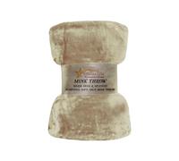 DARWEN STAR- Luxury Faux Fur Throw, Mink fleece throw Blanket/Sofa Throw/Bed Throw, Soft & Warm Blanket throws- King 200 X 240 CM (Cream)