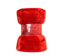 DARWEN STAR- Luxury Faux Fur Throw, Mink fleece throw Blanket/Sofa Throw/Bed Throw, Soft & Warm Blanket throws- King 200 X 240 CM (Red)