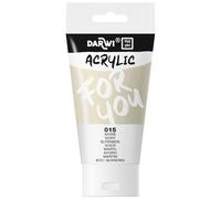 Darwi For You DF5150075015C - Acrylic 75 ml Opaque - 015 Ivory PW6 - PY42 Paint Painting Art Leisure Activities Adults and Children Crafts Colour satin