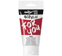 Darwi For You DF5150075433C - Acrylic 75 ml Semi-transparent - 433 Primary Magenta PV 19 Monopigment Paint Painting Art Leisure Activities Adults Children