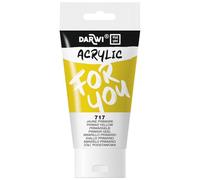 Darwi For You DF5150075717C - Acrylic 75 ml Semi-transparent - 717 Primary Yellow PY74 Monopigment Paint Painting Art Leisure Activities Adults and Children
