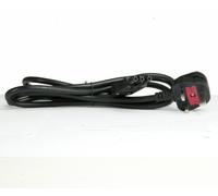 Darwin 2m GST18/3 Female & BS 13A Plug cable Black