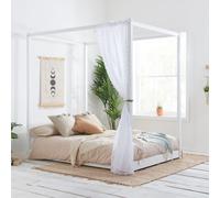 Darwin Four Poster Bed - White Wood - Sizes Available