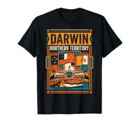 Darwin Northern Territory Flag Australia Crocodile Travel T-Shirt