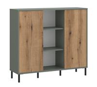 Furniture To Go Darwin 2 Sliding Door Green Sideboard - Wilko