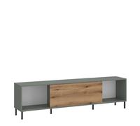 Darwin TV Cabinet 1 Door 50cm High in Green/Oak