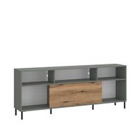 Darwin TV Cabinet 1 Door 73cm High in Green/Oak