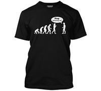 Darwins Evolution Funny Stop Following Me Men's Unisex T-Shirt - Black Large