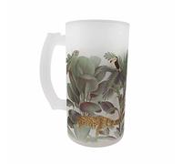 Darwin's Menagerie Handled Frosted Beer Glass from Mustard and Gray