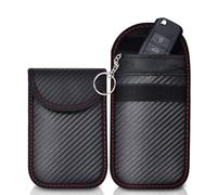 Daryunk 2PCS Faraday Pouch for Car Keys, Car Key Bag, Car Key Signal Blocking Pouch, Blocking Signal Keyless Entry Car Keys Case, Anti theft Remote Entry Keyless Protect, Black