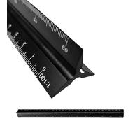 Daryunk Architectural Scale Ruler, Aluminum Triangular Scale Ruler, 30cm Solid Aluminium 1:100, 1:200, 1:300, 1:400, 1:500, 1:600 for Engineers, Draftsmen And Engineers