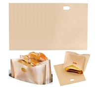 Daryunk Toaster Bags, 10 Pack Reusable Toaster Bags Non-Stick Toasted Sandwich Bags, BPA Free Toastie Bags for Toaster Microwave Grill, Easy to Open and Clean