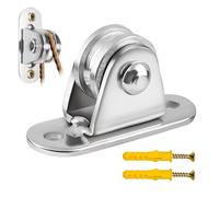Daryunk U-Type Ball Bearing Pulley Block - Stainless Steel Wall Mounted Adjustable Angle System for Handling and Moving Sliding Wire Rope, Loading 176 Pounds