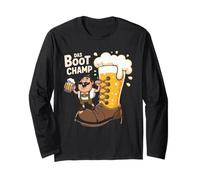 Das Boot Champ Funny Beer Boot Oktoberfest Party Design Long Sleeve T-Shirt