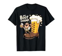 Das Boot Champ Funny Beer Boot Oktoberfest Party Design T-Shirt